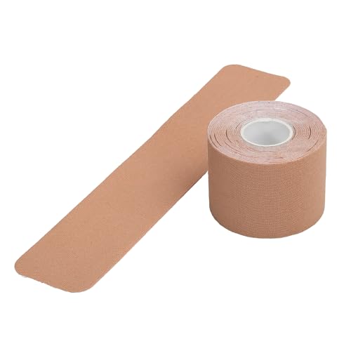 Kinesiology Tape, Premium Precut Roll, Elastic Cotton, Hypoallergenic, 20 Precut Strips, Ideal for Muscle Support & Injury Prevention (Skin) - color: Skin