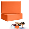 Septo 2 Pcs Yoga Blocks, 9x6x3 Inch Foam Blocks for Pilates - color: Orange
