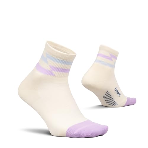 Feetures Elite Max Cushion Quarter Running Sock, 1 Pair - color: Soft Track (1 Pair), size: Small