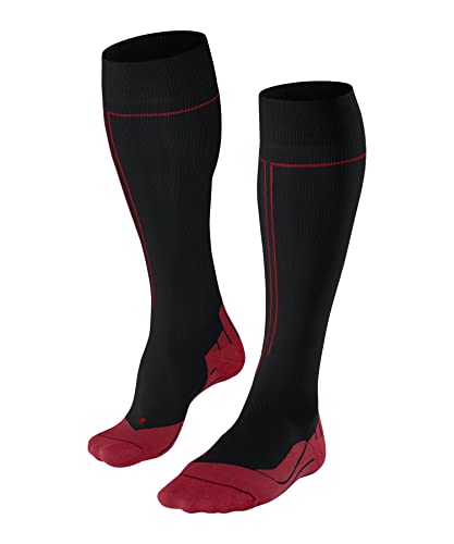 FALKE Men's Impulse Running Socks, Knee High, Stabilizing, 1 Pair - color: Black (Black 3008), size: 6.5-9