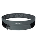 WATERFLY Running Belt Fanny Pack: Slim Lightweight Waist Bag for Runners - color: Grey