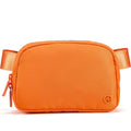 Pander Nylon Fanny Pack for Women, Two-Way Zipper Crossbody Bag - color: Dark Orange