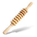 Wooden Cellulite Muscle Roller for Legs and Thighs - Handheld Fascia Blaster Tool for Muscle Relief, Lymphatic Drainage & Body Sculpting - Anti Cellulite Massager for Women & Men (9 Wheel) - color: Wooden Straight