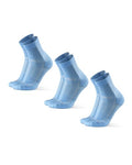 DANISH ENDURANCE Running Socks for Men & Women, Quarter Socks, 3 & 5-Pack - color: Light Blue, size: Medium