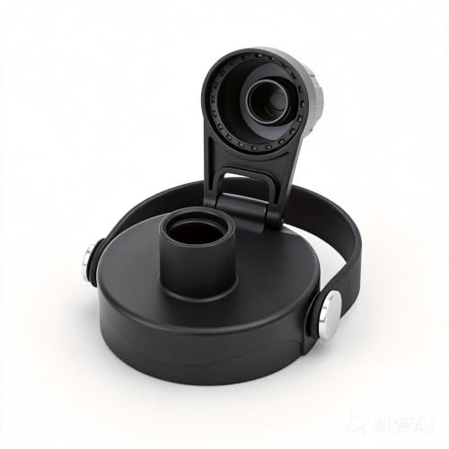 Spout Lid Replacement Fits Hydroflask Wide Mouth Wate Bottle 32oz 40oz 64oz - color: Black (1 pcs)