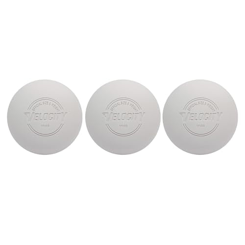 Velocity Lacrosse Balls - 1, 2, 3, 6, 12, 18, 24, 36, 60 and 120 Packs - for Practice, Official NFHS and College Approved Size - color: White, size: 3 Balls, style: Practice Ball