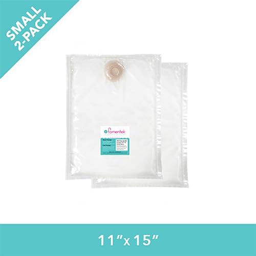 Fomentek Hot Water Therapy Bag - Hot & Cold Water Bottle - Soothing Warm Water Heat - Comforting Cramp Relief for The Back, Stomach, Feet, Neck, Shoulders, 2-Pack Small (11" x 15") - size: Small (Pack of 2)