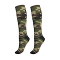 Compression Socks Knee High Support Stockings Women Men - color: Green Brown Camo