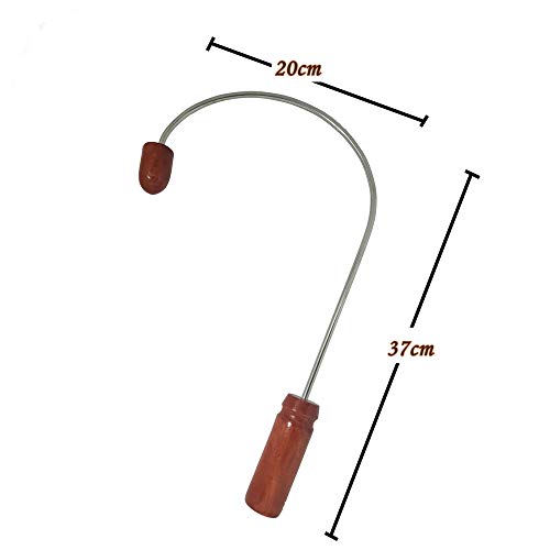 Reflexology Traditional Wooden Thai Massager Tools Full Body Foot Stick Hook Back Spa Face Gua Sha Therapy Trigger Point Massage Tool Relieve Shoulder Pain Wood (Curve Hook Trigger Point)