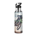 OTVEE Motocross Rider Water Bottle Sports Water Bottle Insulated Stainless Steel Hot Cold Water Mug with Straw Lid & Handle for Sports Gym 20 oz - color: Motocross Rider