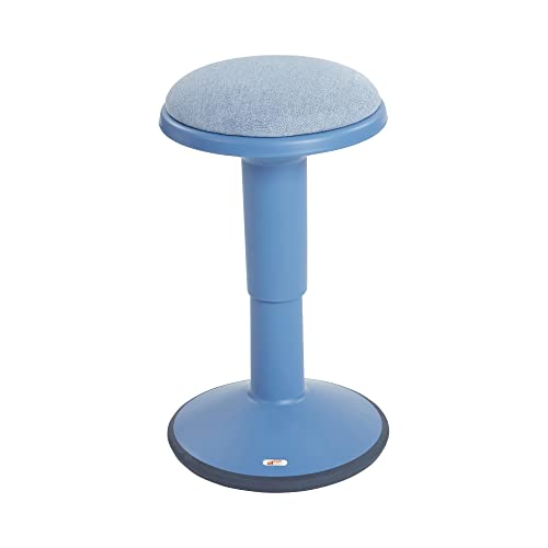 ECR4Kids Sitwell Wobble Stool with Cushion, Adjustable Height, Active Seating, Powder Blue - color: Powder Blue