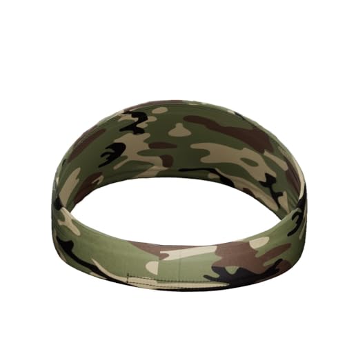 40+ Designs! Unisex Headband/Sweatband. Best for Sports, Fitness, Working Out, Yoga. Tapered Design - color: Army Camo