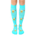 Living Royal Compression Socks - Graduated Compression 15-20mmHg, Padded Cushion Bottom Fun Socks, Moisture-Wicking - color: Nurse