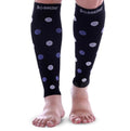 Doc Miller Calf Compression Sleeves 20-30 mmHg for Women & Men, 1 Pair - color: Black/Violetwhite, size: Medium
