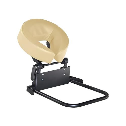 Master Massage Home Use Sleeping Mattress Top Massage Kit-Adjustable Headrest Face Pillow Cradle & Face Cushion Support Bracket, Head Face Rest Support- Eye Surgery Recovery - Cream - color: Cream