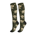 Cute Compression Socks Knee High Support Stockings Women Men - color: Cute Elephant