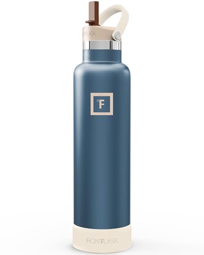 IRON °FLASK 24 oz Narrow Mouth Water Bottle with Straw - color: Desert Oasis