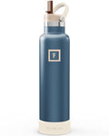 IRON °FLASK 24 oz Narrow Mouth Water Bottle with Straw - color: Desert Oasis