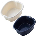AXLOFO® Foot Soaking Tub Large Size Foot Basin, Feet Soaking Tub with Massage Acupoint, Pedicure Feet Soak Basin Plastic Bucket for Women and Men (2pcs-black-white) - color: 2pcs-black-white