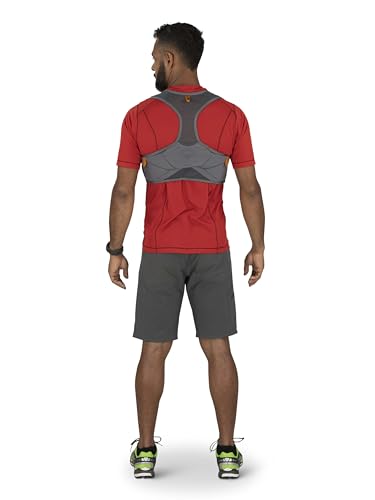 Osprey Duro LT Men's Running Hydration Vest with Hydraulics Soft Flasks - color: Phantom Grey/Toffee Orange