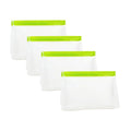 4 Pack Reusable Ice Storage Bags, Clear Leak Proof Freezer Bags with Secure Zip Seal, BPA-Free Durable Freezer Holder Container for Ice, Food, Whiskey and Cocktails