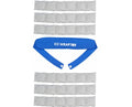 ICE WRAPTOR Cooling Bandana Neck Wrap, Blue +6 Reusable Ice Packs, Snap - size: Blue Wrap + 6 Inserts