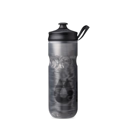 HydraPak Polar Sport Insulated Water Bottle (20oz, Pulse Black) - color: Pulse Black, style: 20oz/600ml