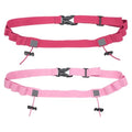 Bib Belt Race Belt Triathlon Number Holder 2Pcs Pink/Rose Red - color: Pink/Rose Red