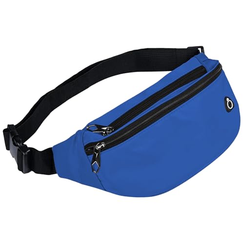Fanny Packs for Men and Women Water-Repellent Sports Waist Pack Bag - color: 1pack-Royal Blue