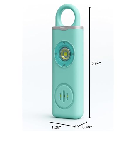 Fasinating Personal Safety Alarm Keychain, 130dB Siren with SOS Strobe Light, USB Rechargeable, Low Battery Alert, 2 Activation Modes Designed for: Women, Elders, Children, & Much More. (Blue)