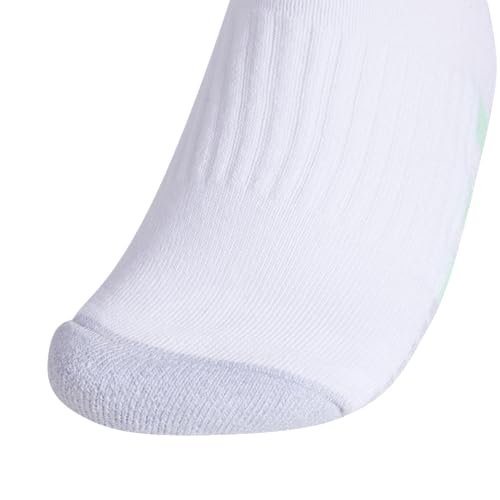 adidas Women's Cushioned Socks 3 Pairs - color: White/Pulse Mint Green/Lucid Fuchsia Pink/3.0/Quarter, size: Medium, style: Quarter