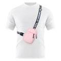 Peicees Mini Crossbody Sling Bag Chest Bag Dual Pocket Water Resistant Fanny Pack Running Phone Holder for Men Women Workout Travel, Pink - color: Pink