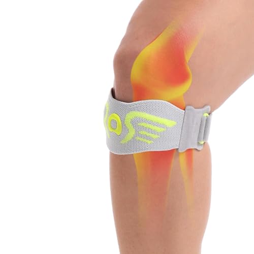 AOFIT 2 Pack Patella Knee Strap Band for Knee Pain Knee Support Patella Stabilizer Braces Tendon Ergonomic Silicone Pad (with 2 adjustable straps, one long & one short)