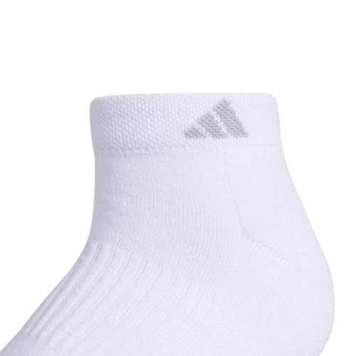 adidas Women's Cushioned Socks 3 Pairs - color: White/Clear Onix Grey/3.0/Low Cut, size: Medium, style: Low Cut