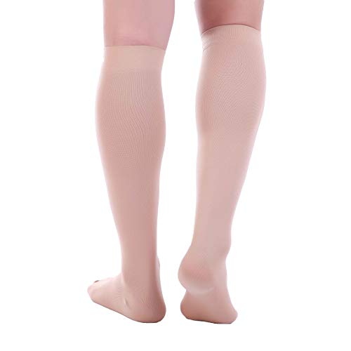 Doc Miller Compression Socks 8-15 mmHg for Women & Men, 1 Pair - color: Beige, size: XX-Large