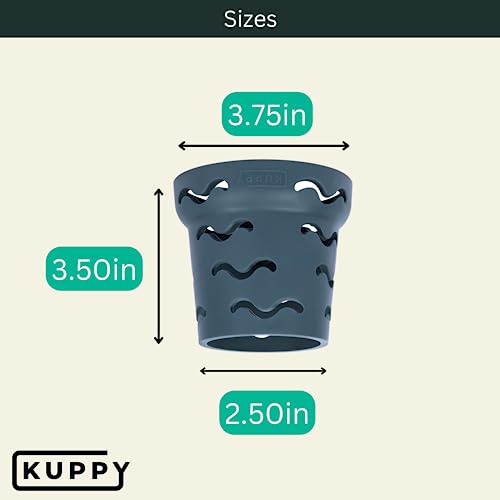 Kuppy Silicone Water Bottle Drying Rack - Fast-Dry Bottle Dryer for 20-64oz Cups - Reusable Food Storage Bag Drying Rack - Compatible with Stanley, Owala, Stasher (Green, 4-Pack)
