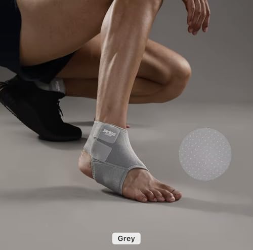 JINGBA Ankle Brace for Men & Women, Adjustable Athletics Achillies Tendon Ankle Wrap,One Size Fits All.For Ankle Sleeve for Plantar Fasciitis, Achille (Gray)