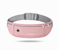 Running Belt for Women & Men - Slim Phone running belt with Water-Resistant Phone Holder, 3 pockets Adjustable Waist Strap, Reflective Safety Design for Running, Hiking, Travel，Fitness (Pink) - color: Pink