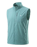 Pioneer Camp Women's Lightweight Softshell Vest Windproof Sleeveless Jacket with Zip Pockets for Running Hiking Fishing - color: Blue, size: Small
