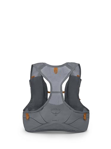 Osprey Duro LT Men's Running Hydration Vest with Hydraulics Soft Flasks - color: Phantom Grey/Toffee Orange