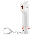 Personal Safety Alarm and Pepper Spray Combo for Women self Defense - Max Strength Pepper Gel & 130 dB Siren & Strobe Lights, Flip-top Safety Cap & UV Marking, Spray Canister Replaceable (White) - color: White