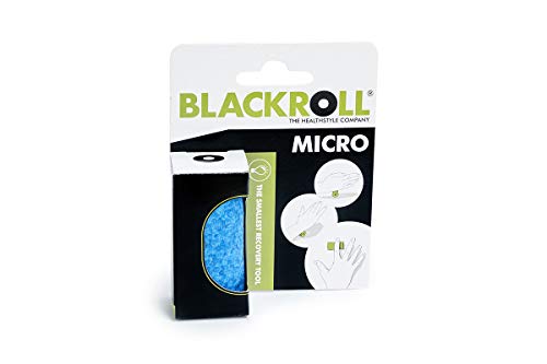 BLACKROLL - Micro Foam Roller, Small Deep Tissue Massage Tool for Feet, Hands, and Arms, Use for Travel, Exercise and Muscle Recovery and Plantar Fasciitis Relief, 6cm (2.3") x 3cm (1.2") - color: Azure