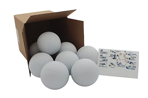 Massage Lacrosse Balls for Targeted Deep Myofascial Release, Trigger Point Therapy, Muscle Knots, Yoga Therapy, Shoulders, Neck, Back, Foot, and Body - Very Firm (8 Count, White) - color: White