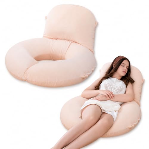 INSEN Wedge Pillow Set for Sleeping and After Surgery, Use for Acid Reflux, Reading and Relaxing, Headboard Pillow for Sitting in Bed, Beige - color: Beige