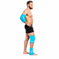 FreezeSleeve Ice & Heat Therapy Sleeve- Reusable, Flexible Gel Hot/Cold Pack, 360 Coverage for Knee, Elbow, Ankle, Wrist- Turquoise, Large - color: Turquoise, size: Large