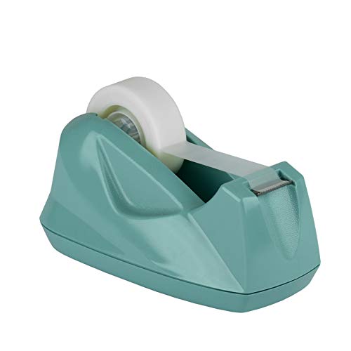 Acrimet Desktop Tape Dispenser, Premium, Non-Skid Base, Plastic, Green - color: Green