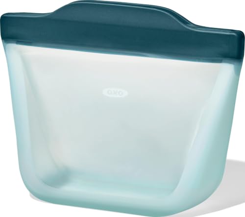 OXO Good Grips Silicone Reusable Bag - Stand-Up Snack (12 oz), Lagoon - color: Lagoon, size: Stand -Up Snack (12 oz)