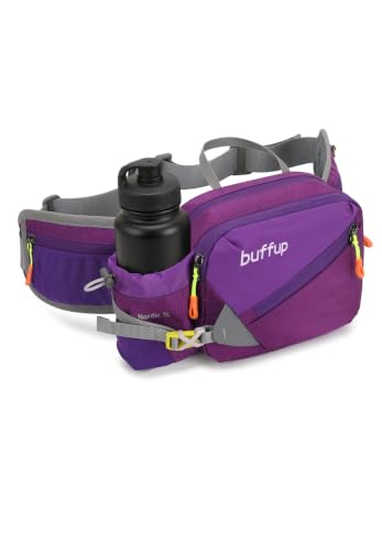 Lightweight Sports Fanny Pack with Bottle Holder,Waist Pack for Hiking,Running,Cycling & Outdoor Adventures (Purple) - color: Purple