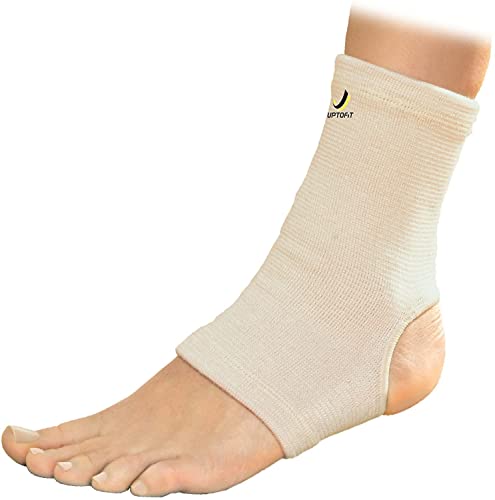 UptoFit Copper Ankle Compression Sleeve for Women Lightweight Breathable Brace for Foot and Ankle Support in Plantar Fasciitis, Achilles Tendon & Tendonitis (Large - 1 Piece)