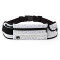 Jueachy Running Belts for Women Waterproof Fanny Pack Running Waist Pouch Phone holder Adjustable Sports Money Belt with Headphone Port - color: White Leopard